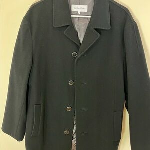 Calvin Klein Men's Black Pea Coat